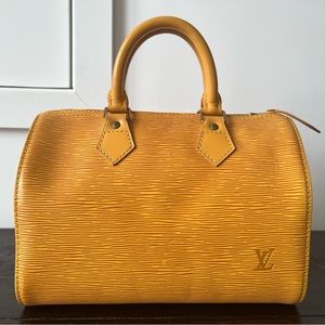 Louis Vuitton Yellow Epi Speedy 25 (vintage)